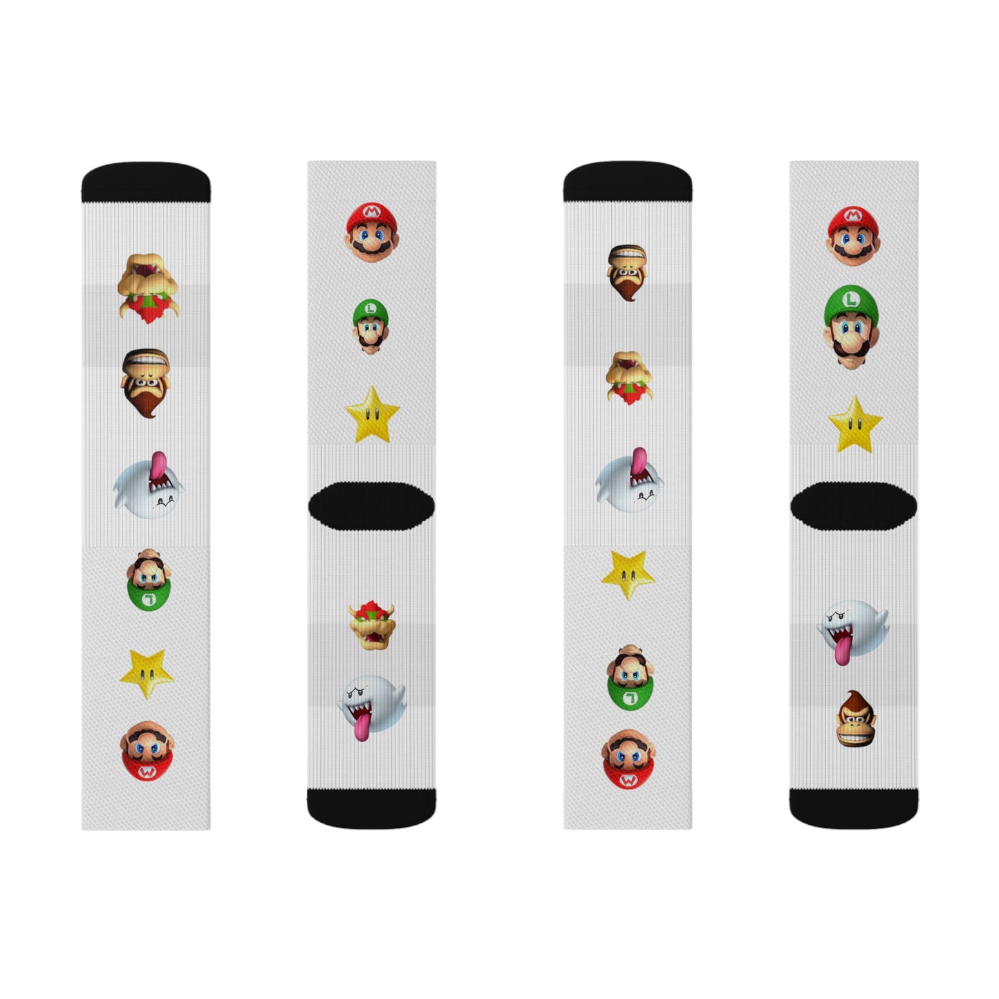 Mario and his friends Sublimation Socks
